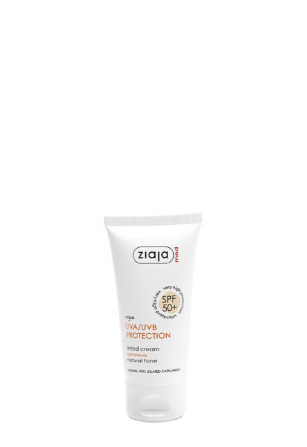 napvédő színezett krém, natúr tónus, kitágult hajszáleres bőrre FF50+